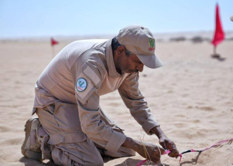 Saudi project destroys 600 more Houthi landmines and other explosives in Yemen