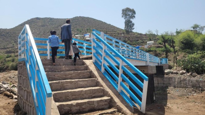 IOM Constructs Climate-Resilient Bridge to Improve Access to Thousands of People in Ibb Governorate