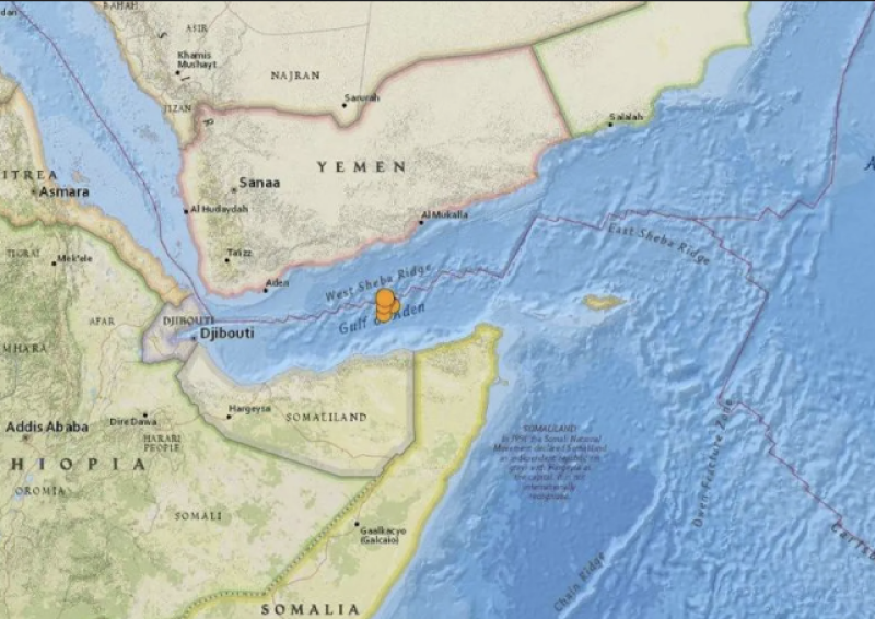 Moderate Earthquake Strikes Near Gulf of Aden, No Casualties Reported