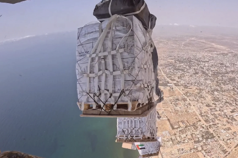 UAE carries out third day of Gaza airdrops