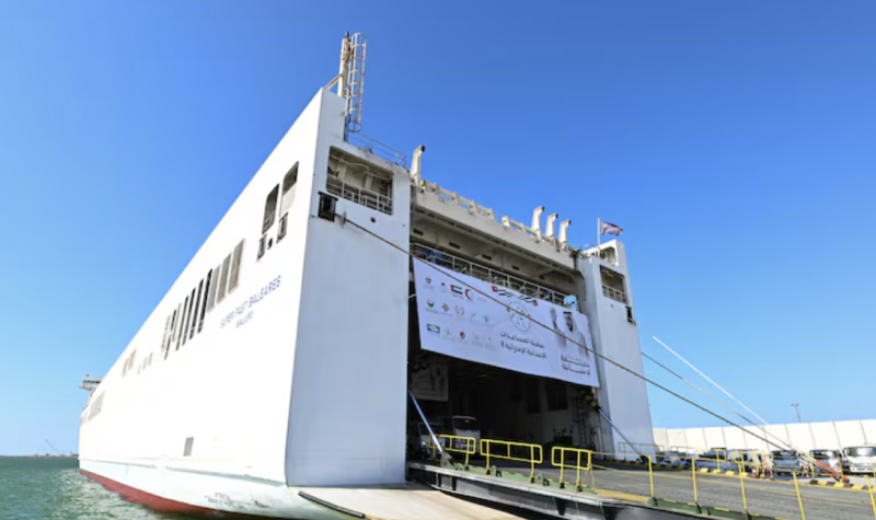 UAE's largest Gaza aid ship carrying field hospital arrives in Egypt