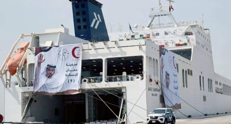 UAE's ninth aid ship for Gaza departs with 7,000 tonnes of supplies