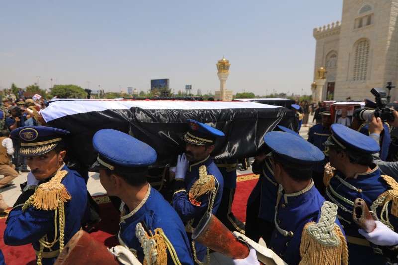 Yemen's Houthis hold funeral for PM killed in Israeli strike