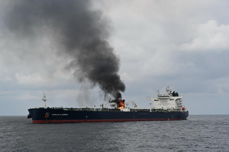A mysterious attack on the gas tanker MV Falcon in the Gulf of Aden has left two crew members dead, with Houthi rebels denying involvement
